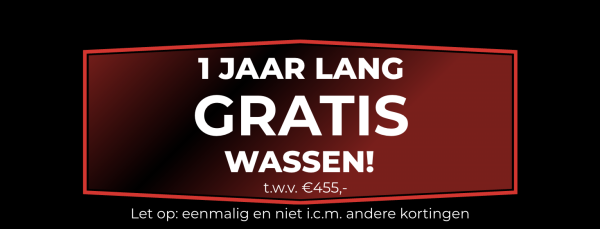 1 jaar lang GRATIS WASSEN!